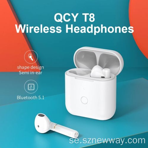 Qcy t8 tws hörlurar brusreducering trådlösa öronproppar